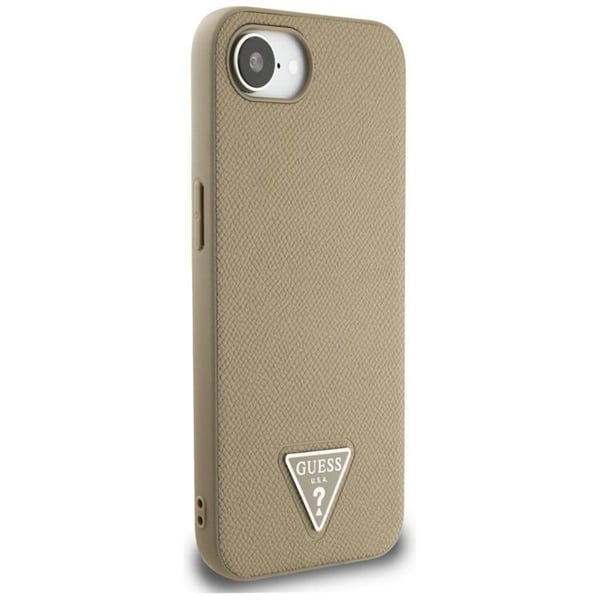 Guess Mobilskal till iPhone 16e MagSafe Grained Triangle - Brun