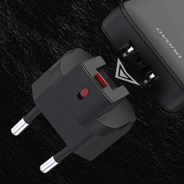 Dudao Snabbladdare 65W GaN A65Q USB-A/USB-C PD Ultra-Thin - Svart