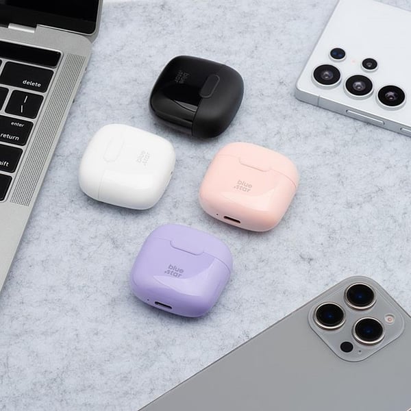 Blue Star Trådlösa In-Ear Hörlurar Bluetooth TWS FI7 - Rosa