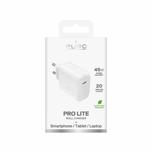 Puro Snabbladdare 45W USB-C Prolite - Vit
