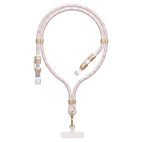 Dudao 4in1 USB-C/USB-A Till USB-C/Lightning Kabel 65W 1.5m