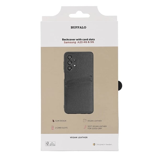 Buffalo telefonetui til Galaxy A23 5G PU - Sort