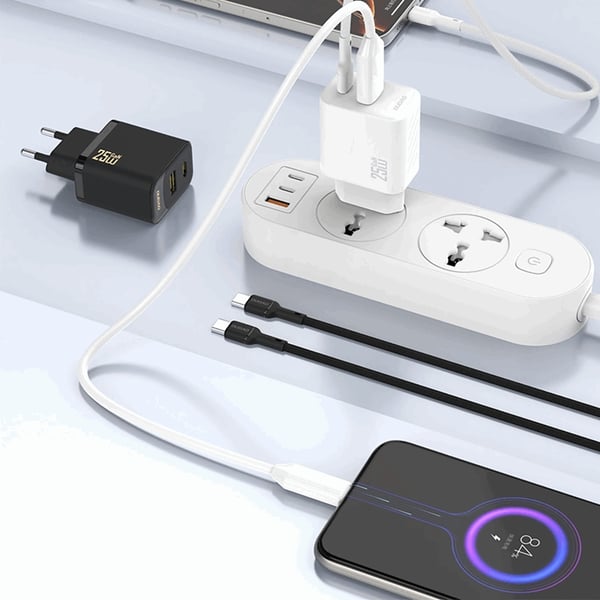 Dudao Snabbladdare 25W A26T GaN USB-A USB-C - Svart