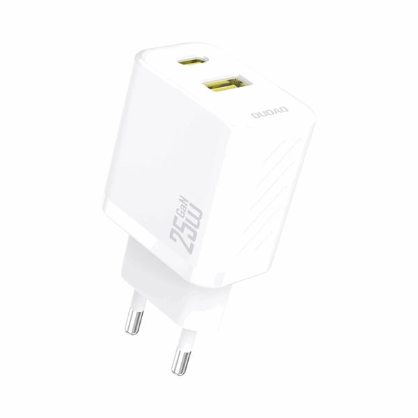 Dudao Snabbladdare 25W A26T GaN USB-A USB-C - Vit