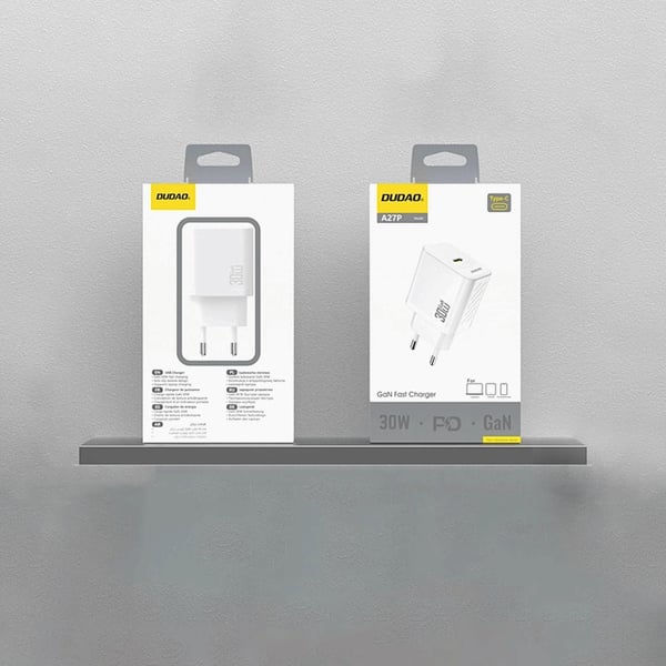 Dudao Snabbladdare 30W A27P PD GaN USB-C - Vit