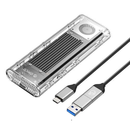 Orico Diskenhet M.2 NVME USB-C 3.2 20Gb/s TCM2-G20 - Transparent Orico Diskenhet M.2 NVME USB-C 3.2 20Gb/s TCM2-G20 - Transparent