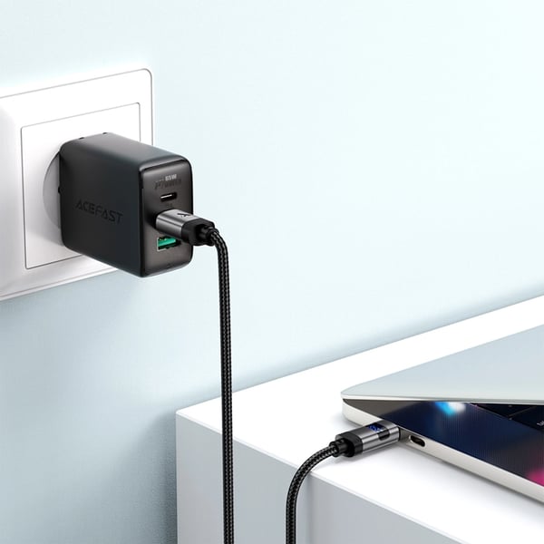 Acefast USB-C - USB-C 66W Kabel 1.2m 480Mb/s Svart