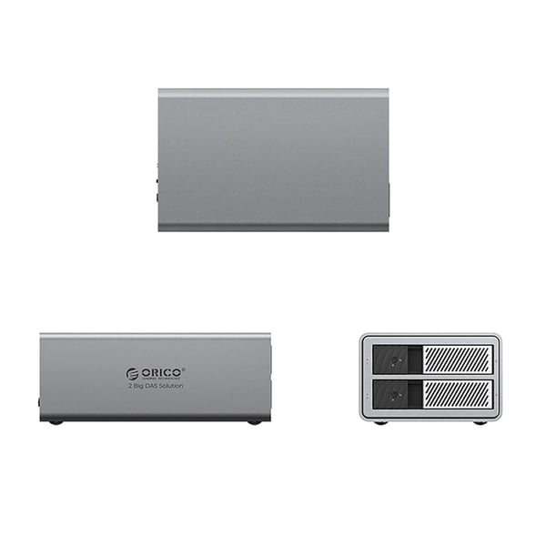 Orico Dual-Big DAS-lösning 2x2.5"/3.5" SATA HDD/SSD - Grå