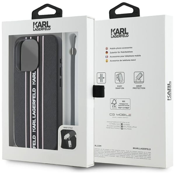 Karl Lagerfeld iPhone 15 Pro Athleisure Stripes Cord