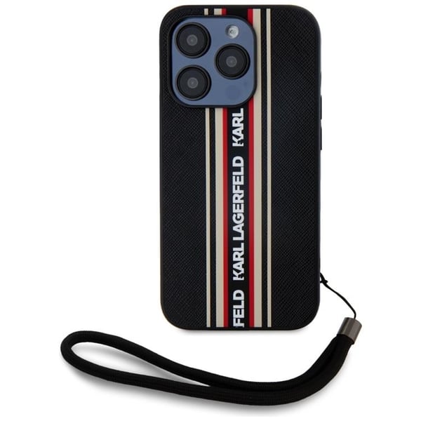 Karl Lagerfeld Mobilskal till iPhone 15 Pro Athleisure Stripes Cord Karl Lagerfeld Mobilskal till iPhone 15 Pro Athleisure Stripes Cord