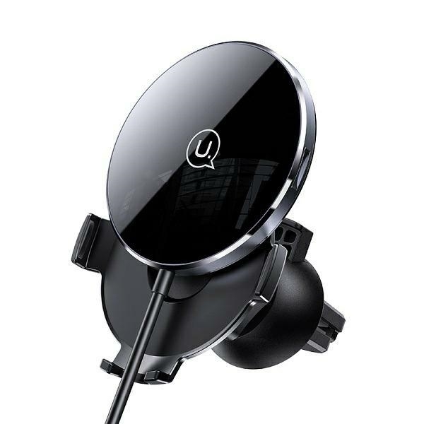 USAMS Magnetisk Bilholder med Trådløs Oplader 15W US-CD164