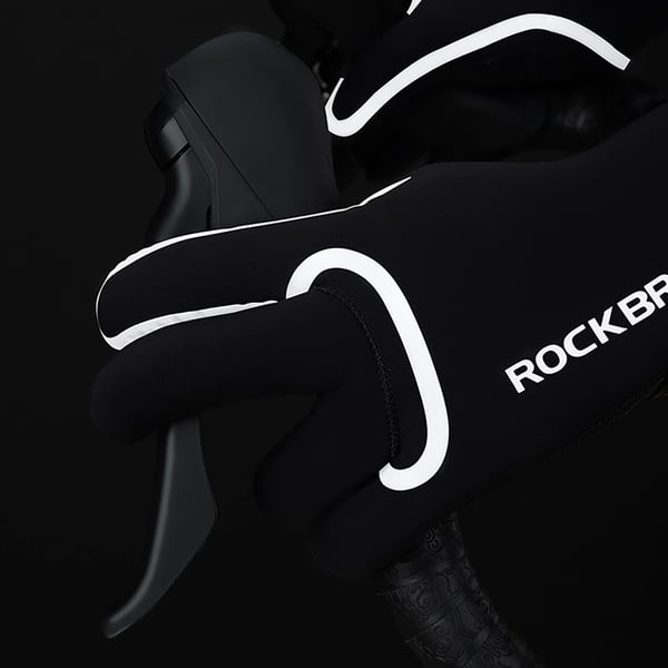 Rockbros Vattentäta Cykelhandskar Full Storlek: S/M - Svart