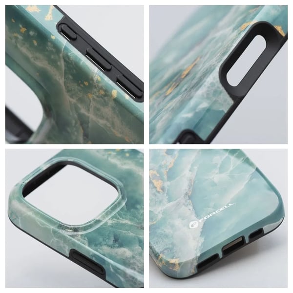 Forcell-puhelinkotelo iPhone 15 Pro MagSafe Mirage - Vihreä marmori