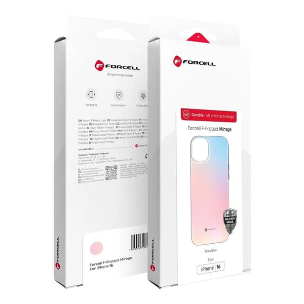 Forcell Telefontaske til iPhone 15 Pro Max MagSafe Mirage - Lyserød/Blå