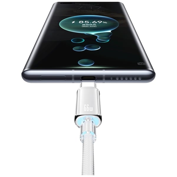 Usams USB-A till USB-C Kabel 1.2m Cloud - Vit