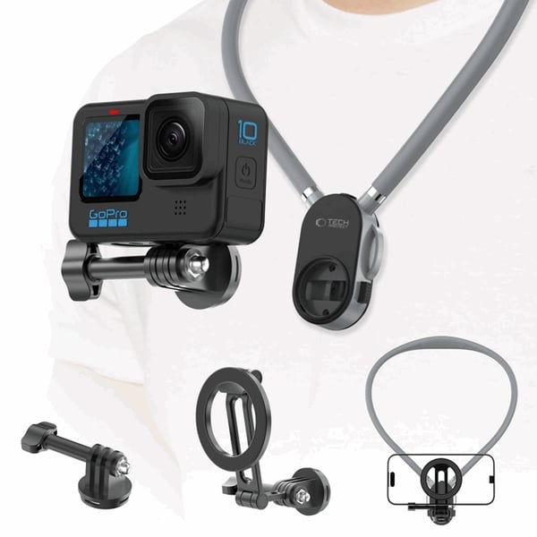 Tech-Protect Magnetisk Magsafe & GoPro & DJi Halsrem - Grå