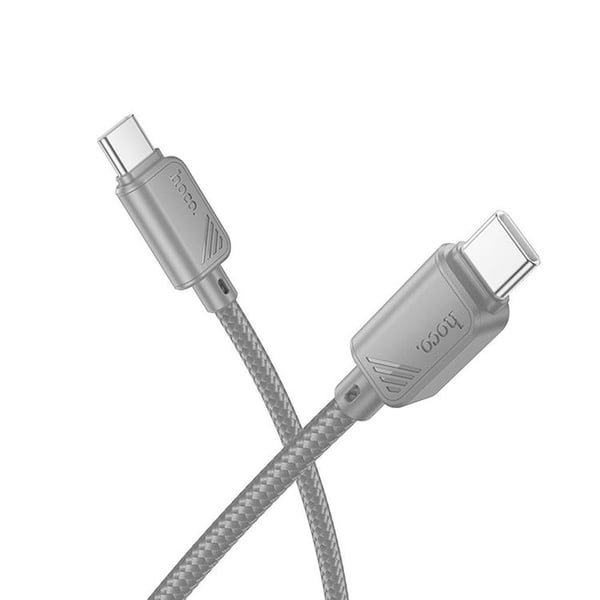 HOCO USB-C til USB-C Kabel 3A 60W X113 1 m - Grå HOCO USB-C til USB-C Kabel 3A 60W X113 1 m - Grå