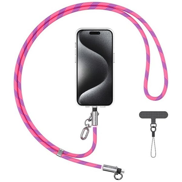 USAMS USB-C til Lightning Kabel 1.2m Lanyard - Lyserød