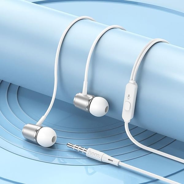 Hoco In-Ear Kablet Høretelefonstik 3.5mm M108 - Sølv