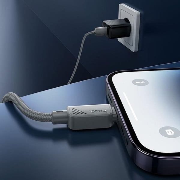 Hoco USB-A - Lightning 2.4A Kabel 1m X113 - Grå