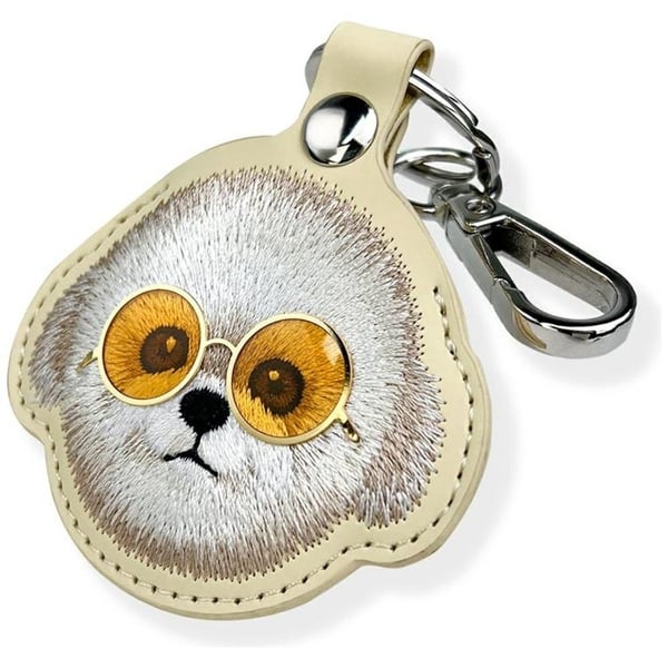 Nimmy AirTag Skal Glasses Cool Dog - Khaki
