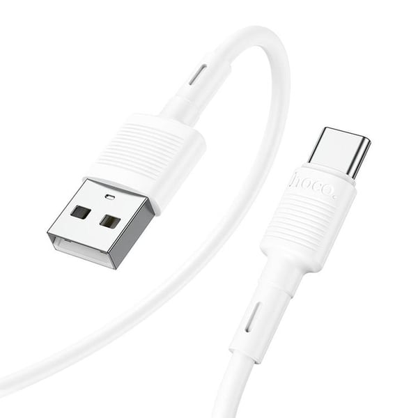 Hoco USB-A - USB-C 63A Kabel 1m X83 - Vit