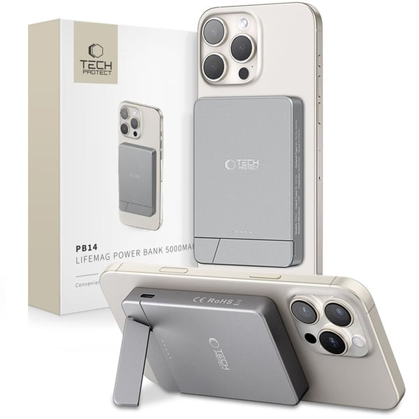Tech-Protect Magsafe Powerbank 10000mAh PB15 LifeMag - Grå