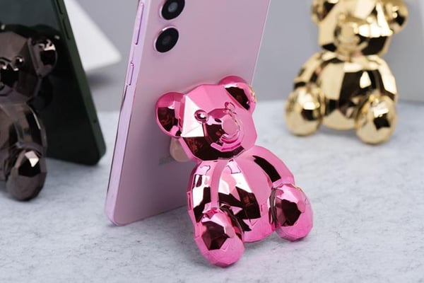 Tarrakiinnitteinen matkapuhelinteline BEAR - Pinkki