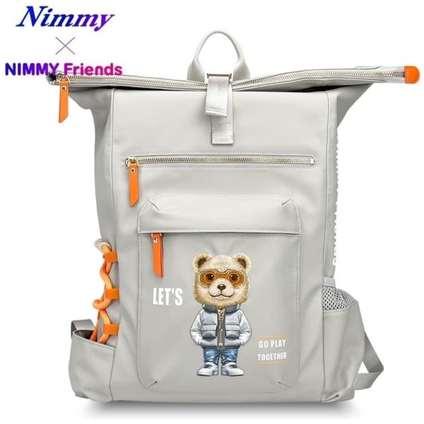 Nimmy Dator Ryggsäck 14" Cool&Cute 2.0 Bear - Grå