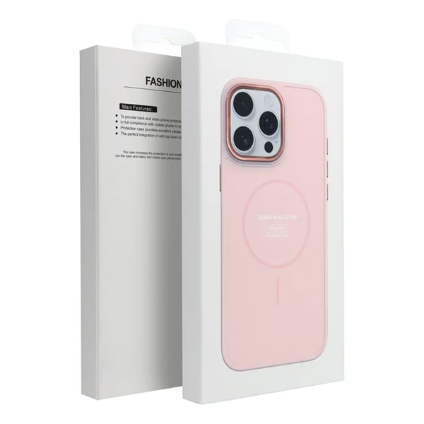 Telefontaske til iPhone 15 Pro Max Magsafe Ramme - Lyserød