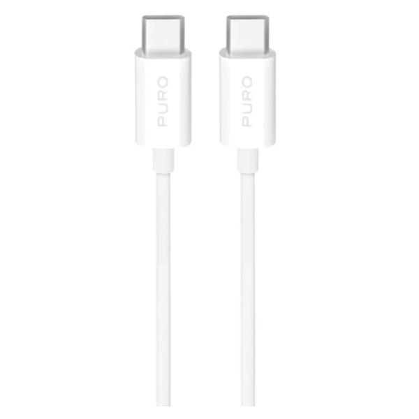 Puro USB-C - USB-C 25W Kabel 3m TPE - Vit