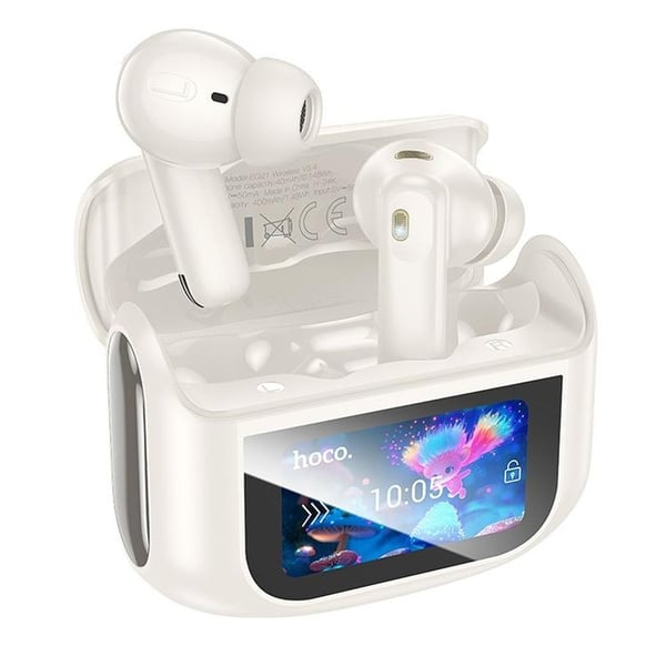 Hoco TWS In-Ear Hörlurar Trådlösa ANC ENC med Pekskärm EQ21 - Vit