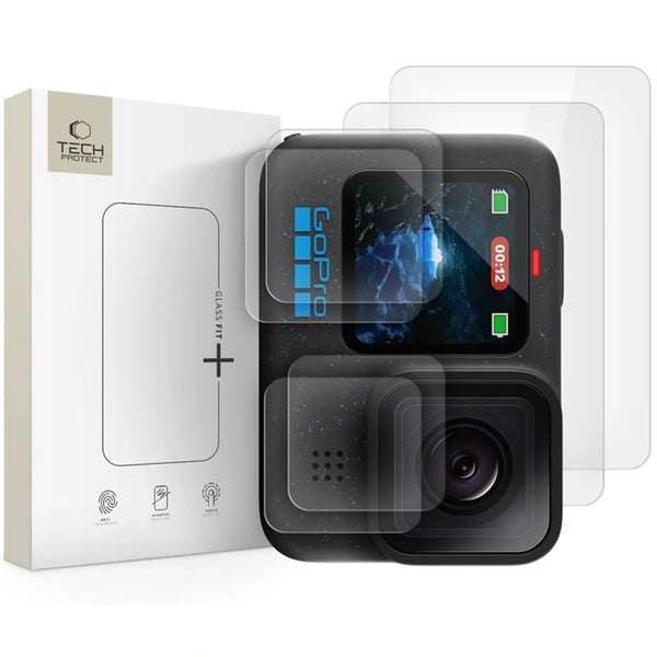 Tech-Protect [2-pakkaus] GoPro Hero 9/10/11/12 Karkaistu lasi näytönsuoja - Kirkas