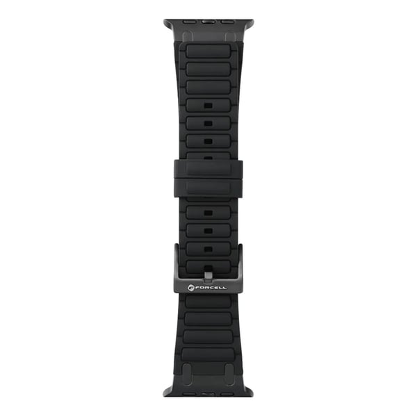Forcell Apple Watch (42/44/45/49) Armband Silikon - Svart