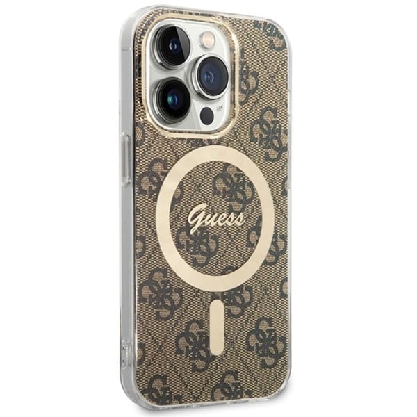 Guess Mobilskal till iPhone 15 Pro Max MagSafe IML 4G - Brun