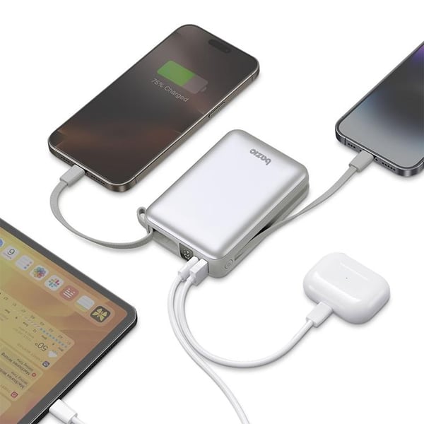 Bazic Fusion 4in1 PowerBank 20000mAh USB-C/Lightning - Grå
