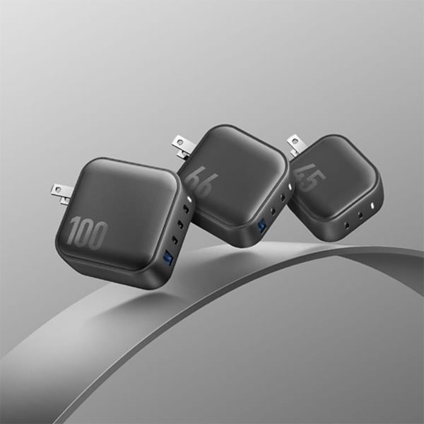 Energea Snabbladdare 100W 3xUSB-C 1xUSB-A PD-PPS-QC
