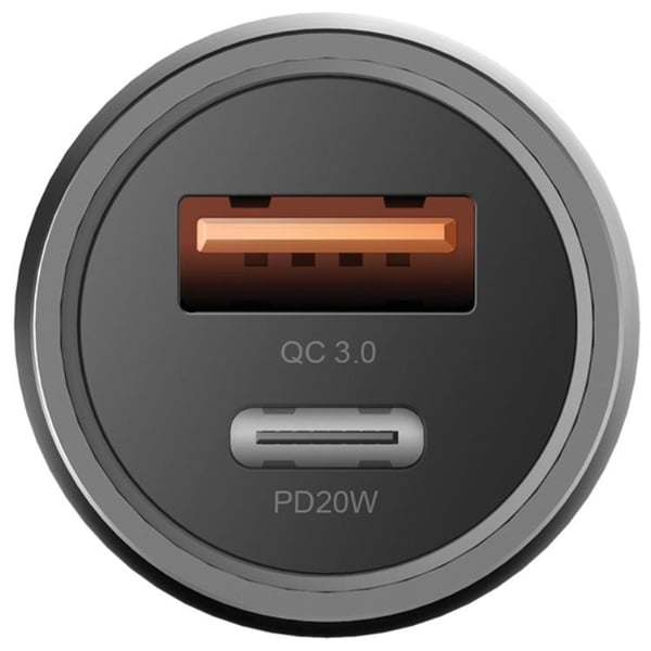 Energea Biloplader 38W 1xUSB-C 1xUSB-A PD-QC3.0 - Gunmetal