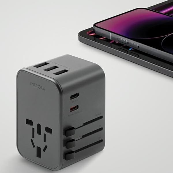 Energea Reseladdare 35.5W 2xUSB-C 3xUSB-A PD-PPS-QC 3.0