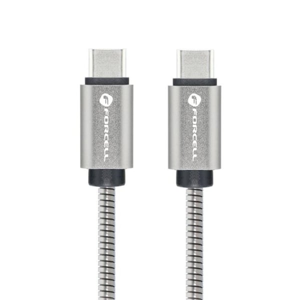 Forcell USB-C til USB-C 66W 3A Kabel 2m PD QC C239 Sølv