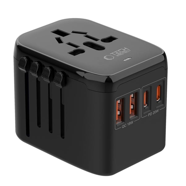 Tech-Protect Reseadapter EU/UK/US/AU TA200 - Svart
