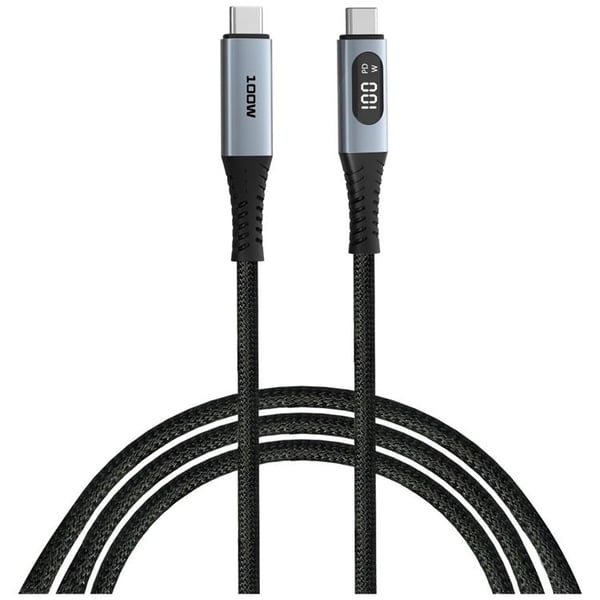 Verbatim USB-C–USB-C 100W -kaapeli 120 cm Sync & Charge – Musta