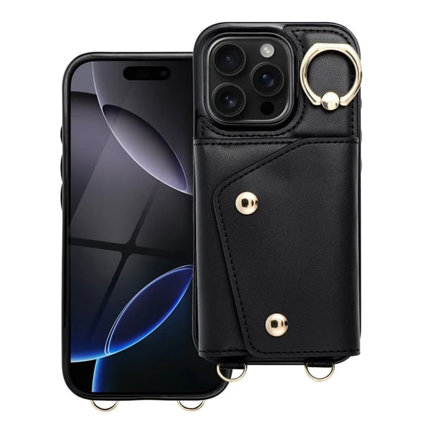Mobilskal till iPhone 12/12 Pro Wonder Korthållare - Svart