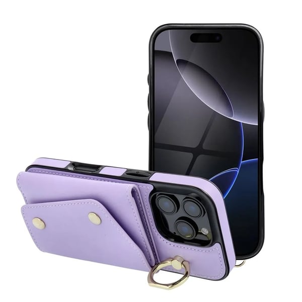 Telefontaske til iPhone 12/12 Pro Wonder Kortholder - Lilla Telefontaske til iPhone 12/12 Pro Wonder Kortholder - Lilla