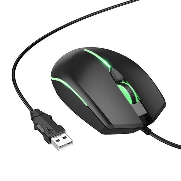 Hoco Kablet Mus USB-A 2400 Dpi GM37 - Sort