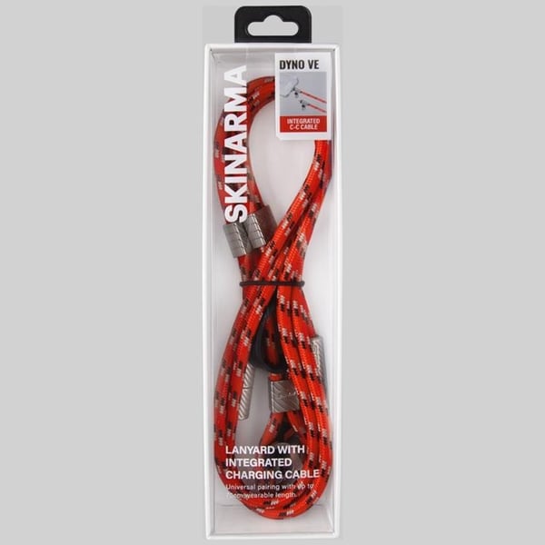 Skinarma 2in1 USB-C Till USB-C Kabel Lanyard Dyno Ve - Röd