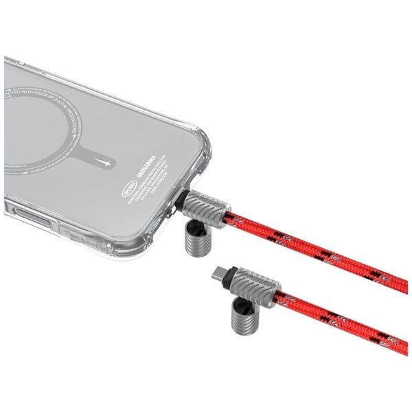 Skinarma 2in1 USB-C Till USB-C Kabel Lanyard Dyno Ve - Röd