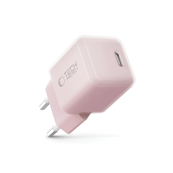 Tech-Protect Vægoplader USB-C 25W - Baby Pink