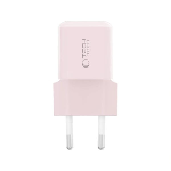 Tech-Protect Vægoplader USB-C 25W - Baby Pink