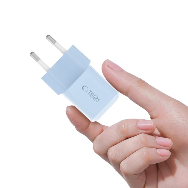 Tech-Protect seinälaturi USB-C 25W - Baby Blue